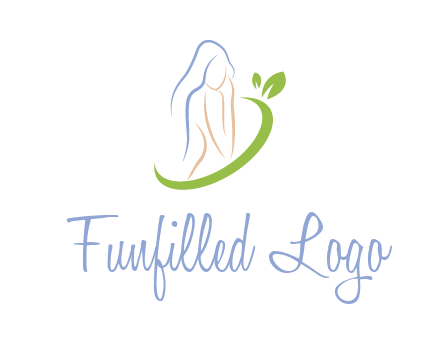 swoosh around woman body spa logo