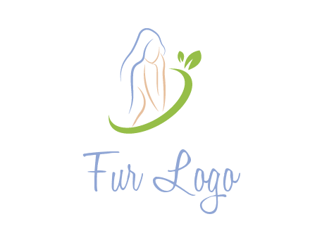 swoosh around woman body spa logo