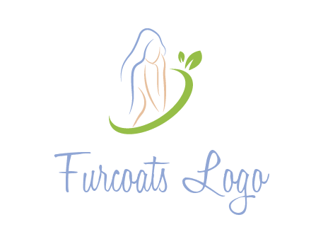 swoosh around woman body spa logo