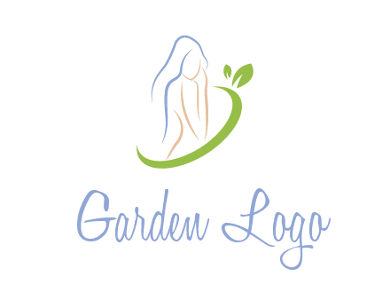 swoosh around woman body spa logo