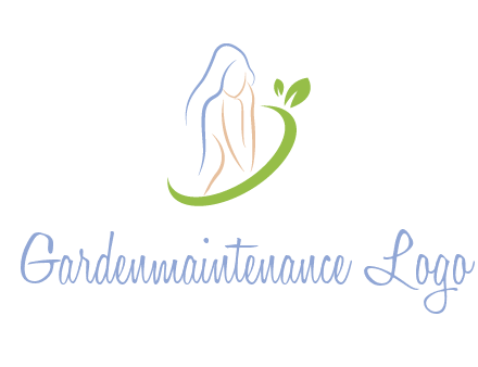 swoosh around woman body spa logo