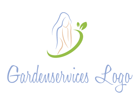 swoosh around woman body spa logo