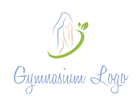 swoosh around woman body spa logo