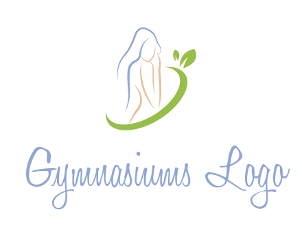 swoosh around woman body spa logo