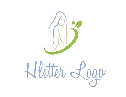 swoosh around woman body spa logo
