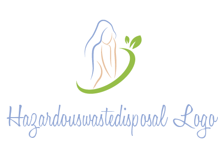 swoosh around woman body spa logo