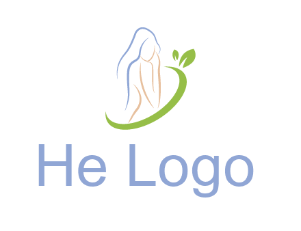 swoosh around woman body spa logo