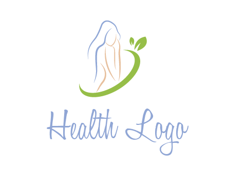 swoosh around woman body spa logo