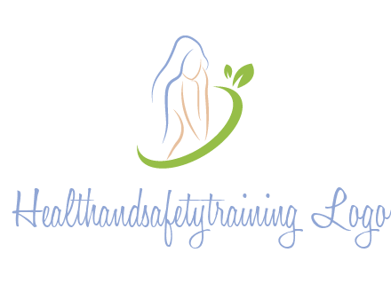 swoosh around woman body spa logo