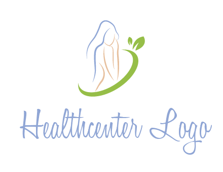 swoosh around woman body spa logo