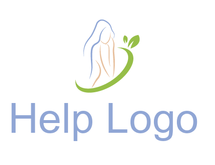 swoosh around woman body spa logo