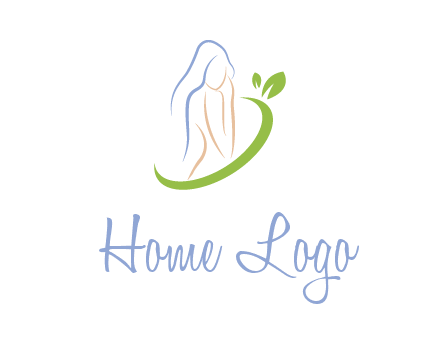 swoosh around woman body spa logo