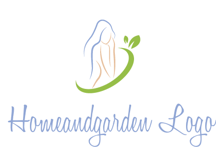 swoosh around woman body spa logo
