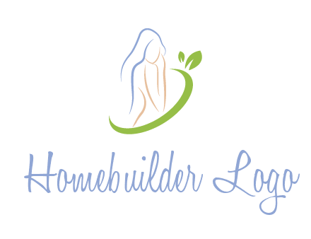 swoosh around woman body spa logo