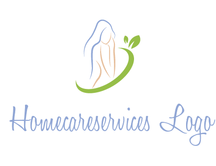 swoosh around woman body spa logo