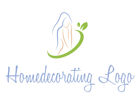 swoosh around woman body spa logo