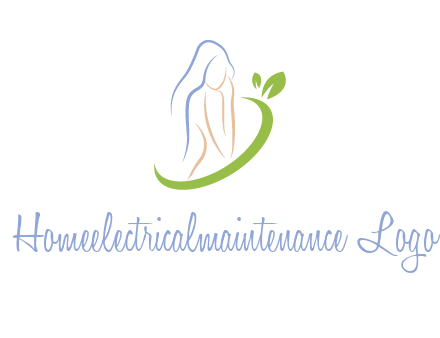 swoosh around woman body spa logo