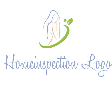swoosh around woman body spa logo