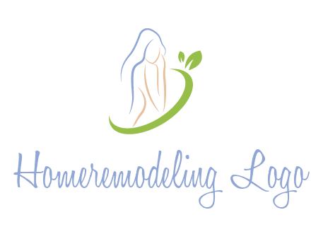 swoosh around woman body spa logo