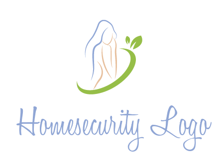 swoosh around woman body spa logo