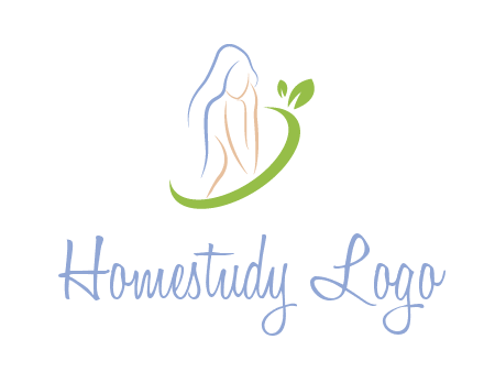 swoosh around woman body spa logo