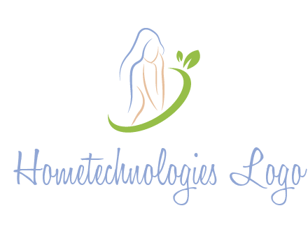 swoosh around woman body spa logo