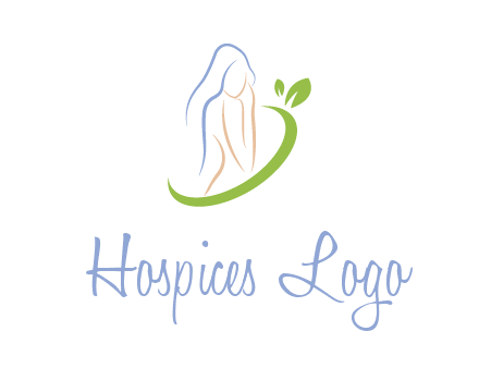 swoosh around woman body spa logo