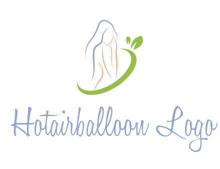 swoosh around woman body spa logo