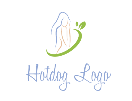 swoosh around woman body spa logo
