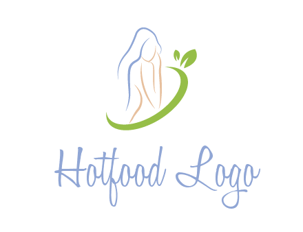 swoosh around woman body spa logo