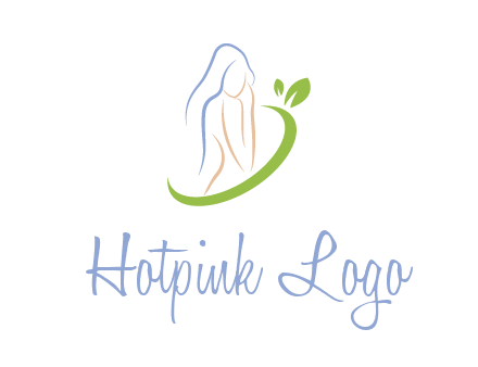 swoosh around woman body spa logo