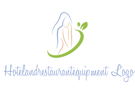 swoosh around woman body spa logo