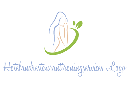 swoosh around woman body spa logo