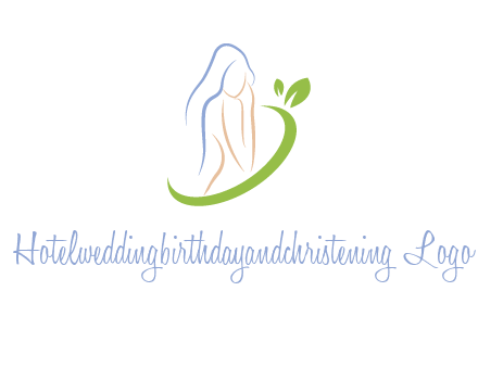 swoosh around woman body spa logo
