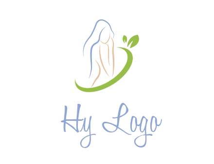 swoosh around woman body spa logo