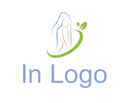 swoosh around woman body spa logo