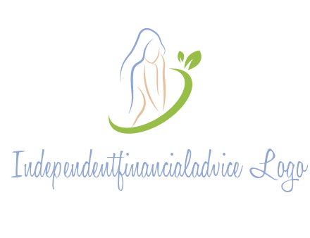 swoosh around woman body spa logo