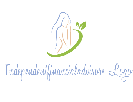 swoosh around woman body spa logo