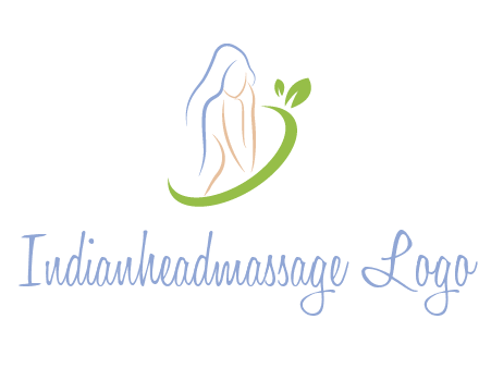 swoosh around woman body spa logo