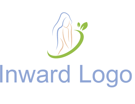 swoosh around woman body spa logo