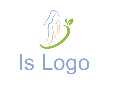 swoosh around woman body spa logo