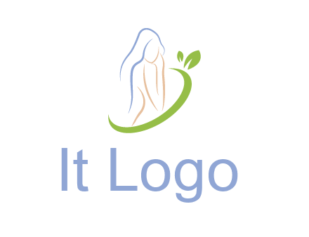 swoosh around woman body spa logo