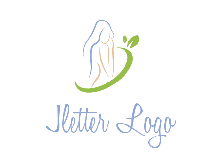 swoosh around woman body spa logo