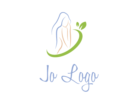 swoosh around woman body spa logo