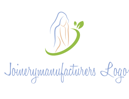 swoosh around woman body spa logo