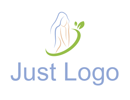 swoosh around woman body spa logo