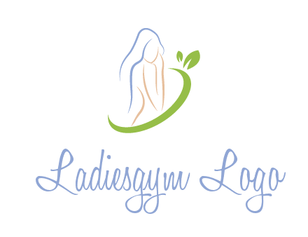 swoosh around woman body spa logo