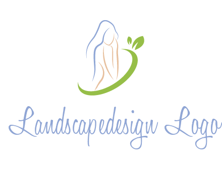 swoosh around woman body spa logo