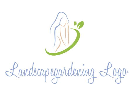 swoosh around woman body spa logo