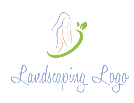 swoosh around woman body spa logo